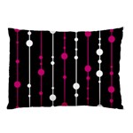 Magenta white and black pattern Pillow Case (Two Sides) Front