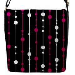 Magenta White And Black Pattern Flap Messenger Bag (s)