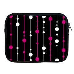 Magenta White And Black Pattern Apple Ipad 2/3/4 Zipper Cases by Valentinaart