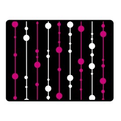 Magenta White And Black Pattern Double Sided Fleece Blanket (small) 