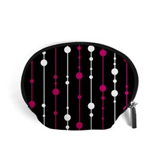 Magenta White And Black Pattern Accessory Pouches (small) 