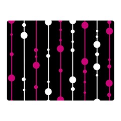 Magenta White And Black Pattern Double Sided Flano Blanket (mini) 