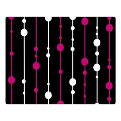 Magenta White And Black Pattern Double Sided Flano Blanket (large) 