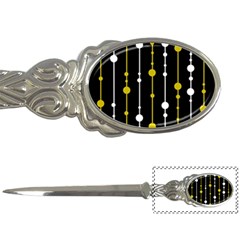 Yellow, Black And White Pattern Letter Openers by Valentinaart