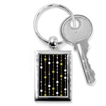 yellow, black and white pattern Key Chains (Rectangle)  Front