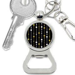 Yellow, Black And White Pattern Bottle Opener Key Chains