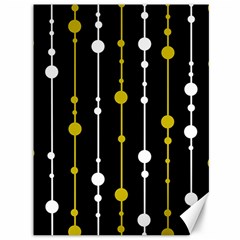 Yellow, Black And White Pattern Canvas 36  X 48  