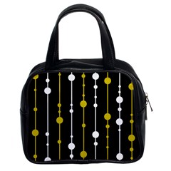 Yellow, Black And White Pattern Classic Handbags (2 Sides) by Valentinaart