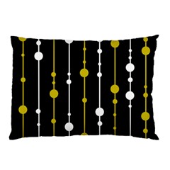 Yellow, Black And White Pattern Pillow Case