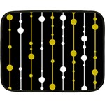 yellow, black and white pattern Double Sided Fleece Blanket (Mini)  35 x27  Blanket Front