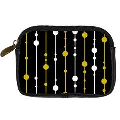 Yellow, Black And White Pattern Digital Camera Cases