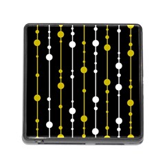 Yellow, Black And White Pattern Memory Card Reader (square) by Valentinaart