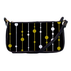 Yellow, Black And White Pattern Shoulder Clutch Bags