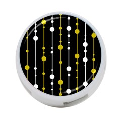 Yellow, Black And White Pattern 4-port Usb Hub (one Side)