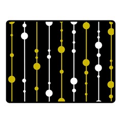 Yellow, Black And White Pattern Fleece Blanket (small)