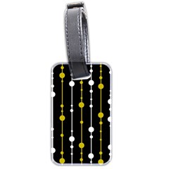 Yellow, Black And White Pattern Luggage Tags (two Sides)