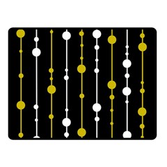 Yellow, Black And White Pattern Double Sided Fleece Blanket (small) 