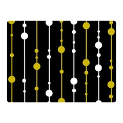 Yellow, Black And White Pattern Double Sided Flano Blanket (mini) 