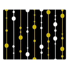 Yellow, Black And White Pattern Double Sided Flano Blanket (large) 