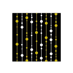 Yellow, Black And White Pattern Satin Bandana Scarf