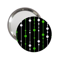 Green, White And Black Pattern 2 25  Handbag Mirrors