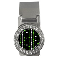 Green, White And Black Pattern Money Clips (cz) 