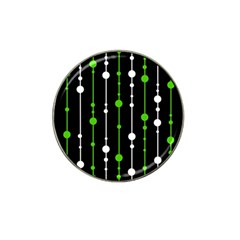 Green, White And Black Pattern Hat Clip Ball Marker (10 Pack)