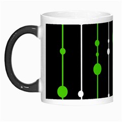 Green, White And Black Pattern Morph Mugs