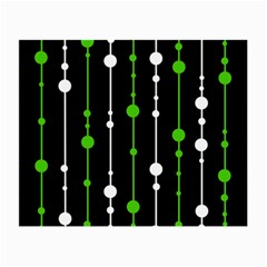 Green, White And Black Pattern Small Glasses Cloth