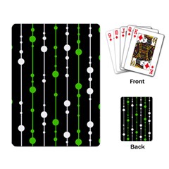 Green, White And Black Pattern Playing Card