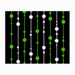 Green, white and black pattern Small Glasses Cloth (2-Side) Back