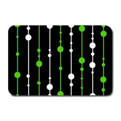 Green, White And Black Pattern Plate Mats