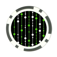 Green, White And Black Pattern Poker Chip Card Guards