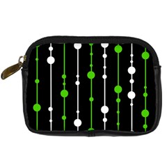 Green, White And Black Pattern Digital Camera Cases