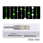 Green, white and black pattern Memory Card Reader (Stick)  Front