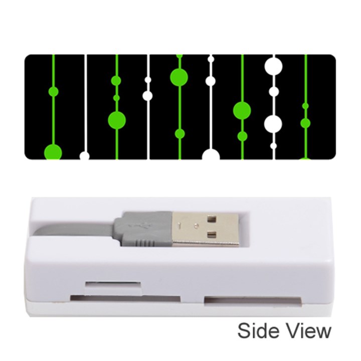 Green, white and black pattern Memory Card Reader (Stick) 