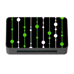 Green, White And Black Pattern Memory Card Reader With Cf by Valentinaart