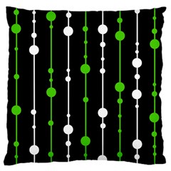 Green, White And Black Pattern Large Cushion Case (two Sides)