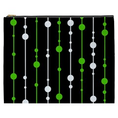 Green, White And Black Pattern Cosmetic Bag (xxxl) 