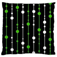 Green, White And Black Pattern Standard Flano Cushion Case (one Side)