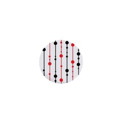 Red, Black And White Pattern 1  Mini Magnets by Valentinaart