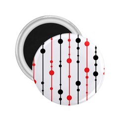 Red, Black And White Pattern 2 25  Magnets