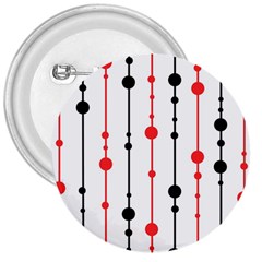 Red, Black And White Pattern 3  Buttons by Valentinaart