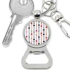 Red, Black And White Pattern Bottle Opener Key Chains