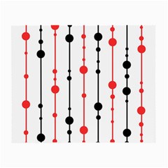 Red, Black And White Pattern Small Glasses Cloth (2-side)