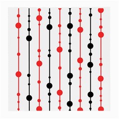 Red, Black And White Pattern Medium Glasses Cloth (2-side)