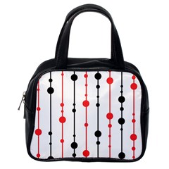 Red, Black And White Pattern Classic Handbags (one Side) by Valentinaart