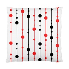 Red, Black And White Pattern Standard Cushion Case (one Side) by Valentinaart