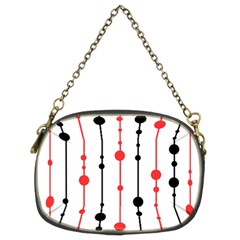 Red, Black And White Pattern Chain Purses (two Sides) 