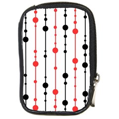 Red, Black And White Pattern Compact Camera Cases